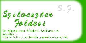 szilveszter foldesi business card